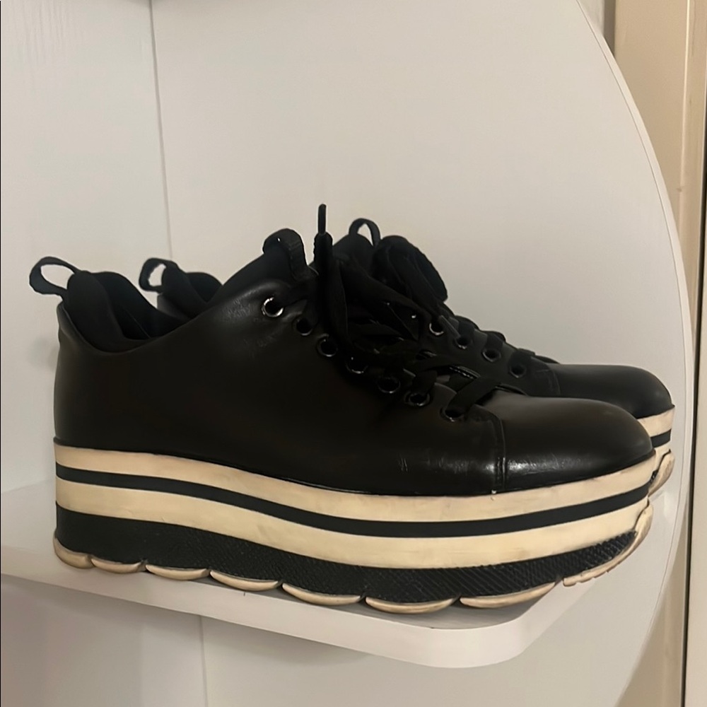 Black Platform Sneakers